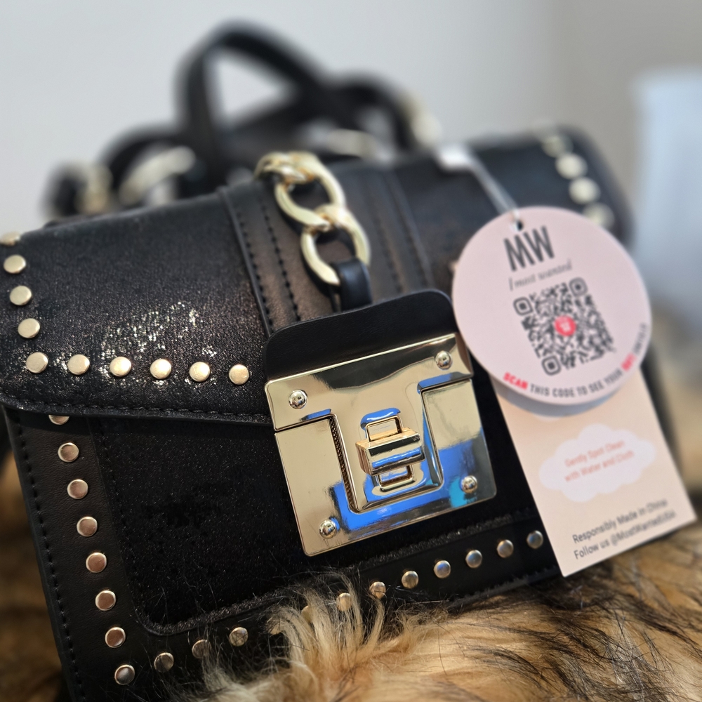 Black and Gold Crossbody Bag